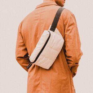 CALPAK Luka Belt Bag – Oatmeal Puffy Crossbody / Fanny Pack